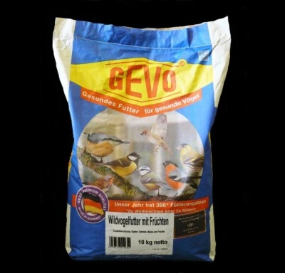 Gevo Wildvogelfutter mit Früchten 10 kg Winterfutter Körnerfutter Vogelfutter