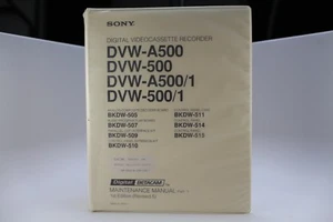 Sony Digital Videocassette Recorder DVW-A500/500/A500/1/500/1 Maintenance Manual - Picture 1 of 1
