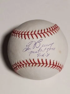 TOM BROWNING SIGNIERT PERFEKTES SPIEL BASEBALL OMLB CINCINATI REDS 16.09.88 COA - Bild 1 von 1