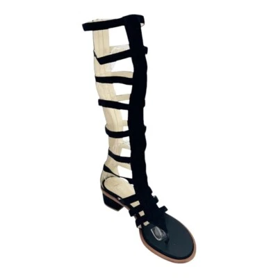 Chanel Suede High Knee Gladiator Sandals 2015 Karl Lagerfeld Collection - Image 1 of 4