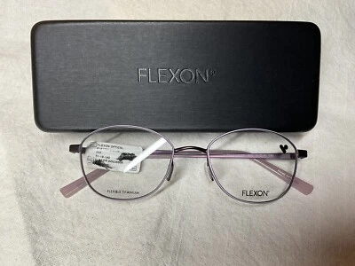 Nuevo marco de gafas Flexon W3035 505 ciruela 51-18-140 titanio Foto 1 de 4