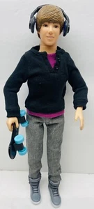 Justin Bieber Singing￼ Doll with Skateboard and headphones￼ "12 action figure - Picture 1 of 6