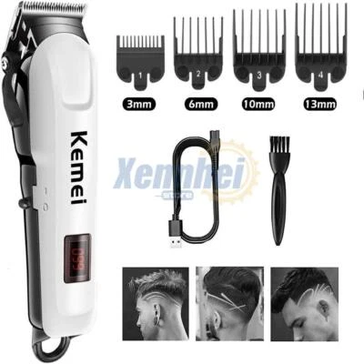 Kit de recortadora de pelo profesional Kemei máquina de corte peluquería salón Foto 1 de 4