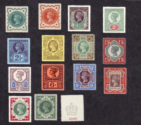 Queen Victoria 1887-92 Jubilee issue Set of 14 (forgeries) Cover