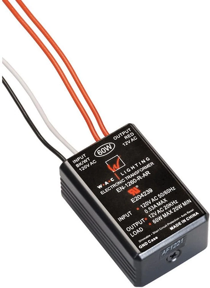 Transformador electrónico WAC Lighting EN-1260-R-AR, 120V - 12V 60W máx. Foto 1 de 1