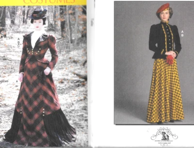 McCall's 7732~ 8077 Misses 4-14 Historical Costume Dress Top Skirt  Pattern UCFF - Image 1 of 2