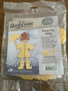 Quick Count Rainy Day Molly Plastic Canvas Raincoat Boots Umbrella  - Picture 1 of 2