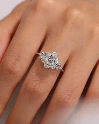 2.71 Ct Round Cut IGI Certified Lab Grown Diamond Engagement Ring 14K White Gold - Image 1 of 4