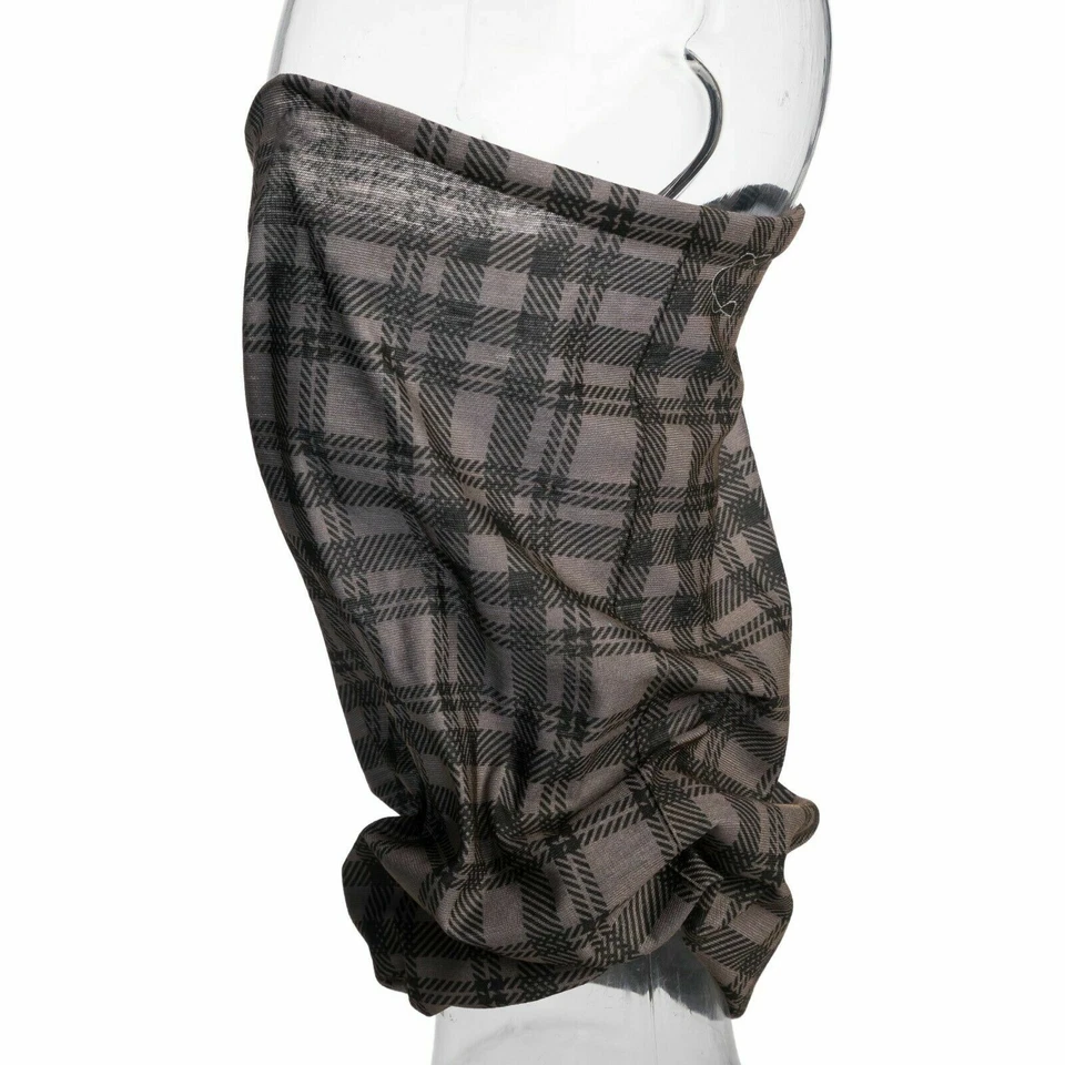 Headband Headwear Face Wrap Máscara Tubo Bandana Sem Costura Cachecol Xadrez Marrom - A5504 - Imagem 1 de 4