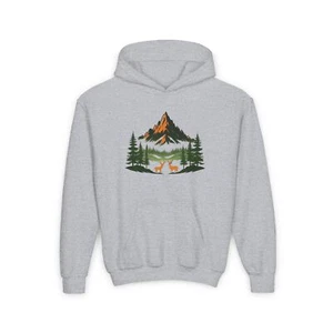 Wilderness Scene Youth Heavy Blend Hooded Sweatshirt - Picture 1 of 3