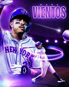 Foto de béisbol de 8x10 MLB de los Mets de Nueva York collage de jugadores de Mark Vientos - Imagen 1 de 1