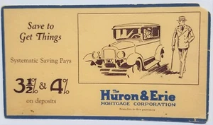Huron & Erie Mortgage Corporation Canada Advertising Blotter    E1B - Foto 1 di 2