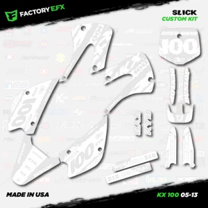 Whiteout Slick Racing Graphics Kit fits 05-13 Kawasaki Kx100 kx 100 decal - Bild 1 von 5
