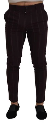 DOLCE & GABBANA Pantalones Algodón Marrón Rayas Hombres Pantalones IT48/W34/M RRP 980usd Foto 1 de 4