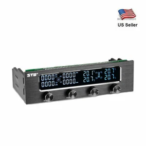 5,25 Zoll PC CPU 4 Kanal Lüfter Geschwindigkeit Kühlung Steuerung Multifunktion LCD Controller - Bild 1 von 5
