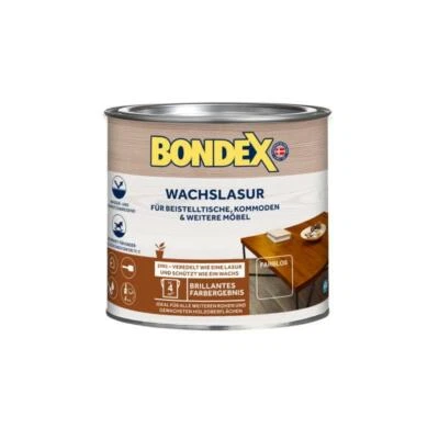 BONDEX Wachs-Lasur 0,25 L Farblos Lasur transparent Wachs NEUWARE  - Bild 1 von 3