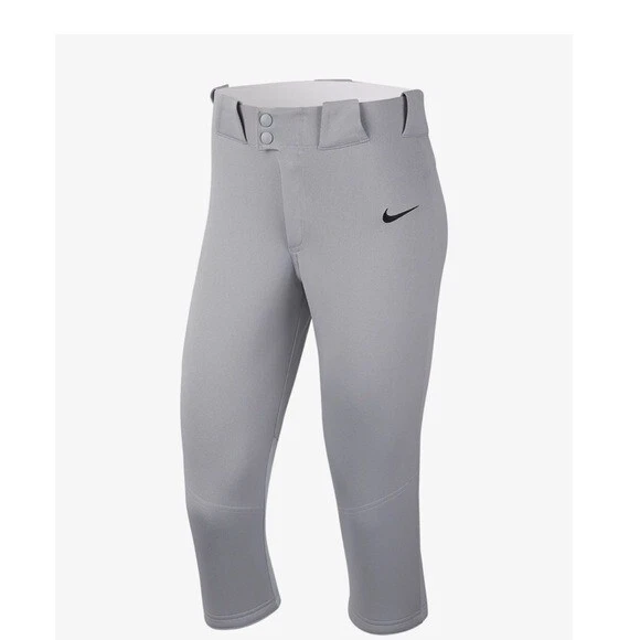 Nike Women’s XL Vapor Select 3/4 Length Softball Pants AV6642-052 Gray