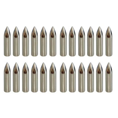24Pcs Bullet Arrowheads Practice Target Field Points Tips Shaft 8MM Broadheads - Image 1 of 4