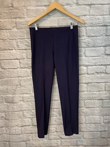 Eileen Fisher Women's Purple Pull On Slim Straight Leg Stretch Knit Pants Sz S - Picture 1 of 6