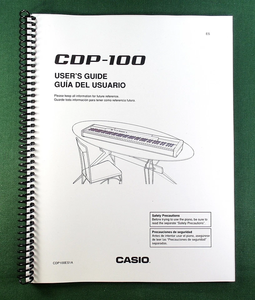 Casio CDP-100 Instruction Manual: 16 Pages Coil Bound & Clear Covers! - Bild 1 von 1