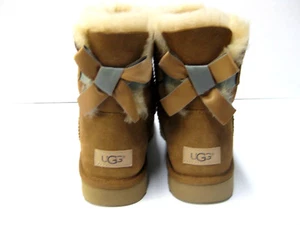 UGG MINI BAILEY BOW II SHIMMER WOMEN BOOTS CHESTNUT US 9 /UK 7 /EU 39 - Picture 1 of 6