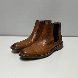 John Fluevog Chelsea Boots Tank Tilda Brown Leather Pull on Men’s 8 - Picture 1 of 21