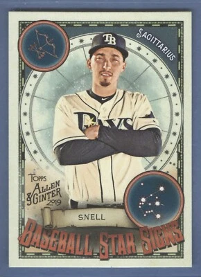 2019 Topps Allen & Ginter - Baseball Star Signs -  #BSS-27 - Blake Snell - Rays - Image 1 of 3