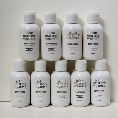 Paquete de 9 acondicionadores intensivos de lavanda y aguacate John Masters Organics 2 fl oz TS Foto 1 de 3