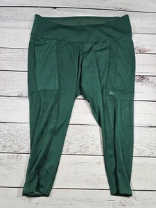 Adidas-IVY PARK Women's Forest Green Leggings With Mesh Side Size 4X V2 - Picture 1 of 9