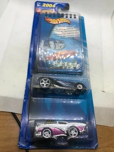 Hot Wheels 2004 Collectors Guide 2 car set.  Euro Version. Tooned 57 Chevy - Picture 1 of 5