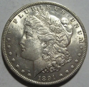 = 1891 BU MORGAN Dollar, Nice EYE Appeal, FREE Shipping - Picture 1 of 2