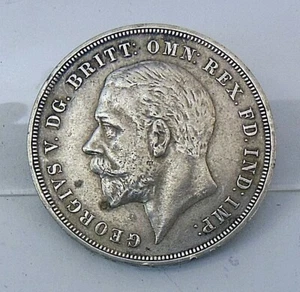 1935 Great Britain 1 Crown Large Silver Coin - Picture 1 of 3