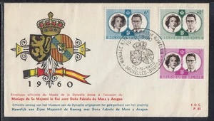 Bélgica Scott 560-2 FDC - 1960 matrimonio real - Imagen 1 de 1