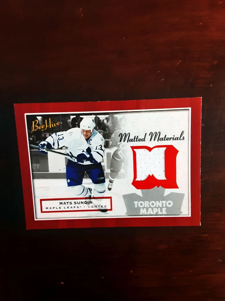 Mats Sundin   Matted Materials Game Jersey   2005 Bee Hive Hockey   Hall of Fame - Image 1 of 2