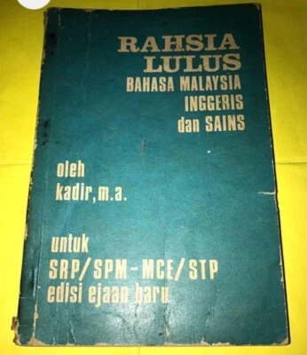 RAHSIA LULUS UNTUK SRP/SPM - MCE/STP BOOK BUKU (1973) - Image 1 of 4