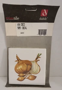 "ONION" Ceramic Tile 4" Vintage 4x4 DECO Daltile trimtile 5061 NEW - Picture 1 of 4