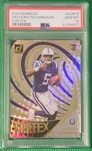 Panini Donruss Anthony Richardson Rookie RC 2023 Vortex PSA 10 GEMA como nuevo Colts - Imagen 1 de 2