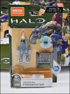 FIGURA HALO HEROES SERIE 14 MEGA BLOKS CONSTRUX CHACAL AZUL FREEBOOTER GYG47 Foto 1 de 2