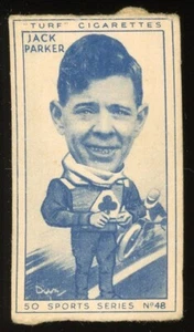 1949 Carreras Turf Zigaretten Sport Serie Autorennen #48 Jack Parker GD *d2 - Bild 1 von 2