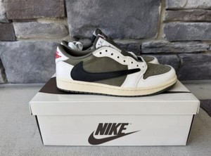 Size 9 - Travis Scott x Air Jordan 1 OG SP Low Black Olive DM7866-200