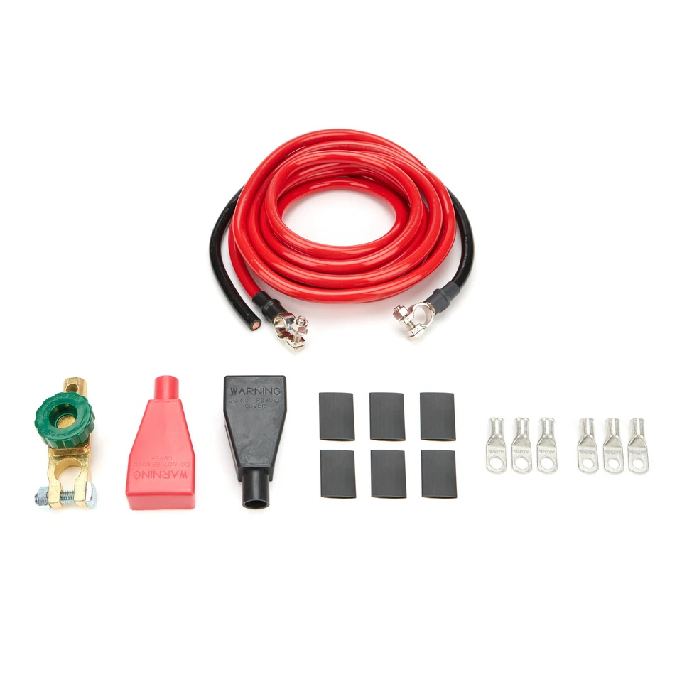Kit de cables de batería QUICKCAR RACING PRODUCTS #57-006 2 Ga. 15 ft rojo y 2 ft negro Foto 1 de 1
