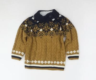 Jersey Next Unisex Marrón Fair Isle Tejido 12-18 Meses Foto 1 de 4