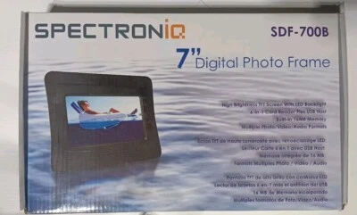 Spectroniq 7in Digital Photo Frame SDF-700B Display Photos in Your Home NEW - Image 1 of 3
