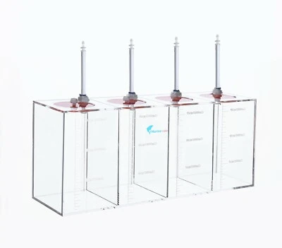  acryli made Liquid storage bucket 4 rooms 6 liters dosing pump Scale container - Image 1 of 4