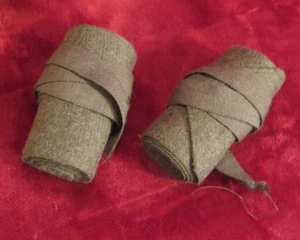 WWI / WWII Pair Green British Army Officer's Puttees - Picture 1 of 4