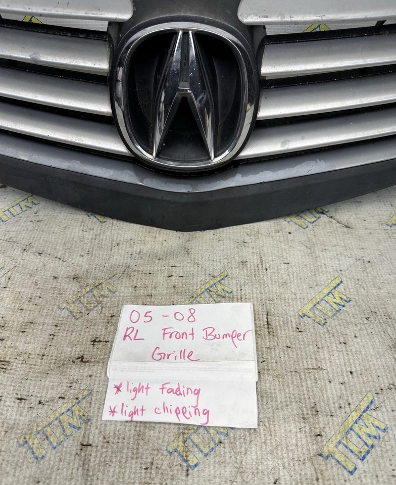 05-08 Acura RL Parrilla Parachoques Delantero Centro 2005 2006 2007 2008 Parrilla Negra OEM Foto 1 de 4