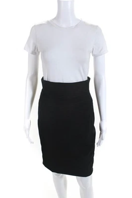 Falda lápiz Zac Posen para mujer negra seda tiro alto hasta la rodilla talla 4 Foto 1 de 4