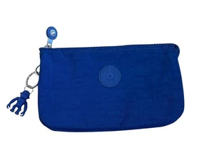 Kipling Blue Nylon Large Wallet Clutch With Charm - Picture 1 of 6