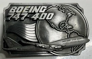 Fibbia cintura Boeing 747-400 di Mary Carter Siskiyou 1987 limitata e numerata #648 - Foto 1 di 4