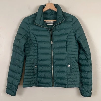 Chaqueta Abercrombie & Fitch Mujer Serie S Plumón Puffer Verde Cremallera Años 2000 Foto 1 de 4